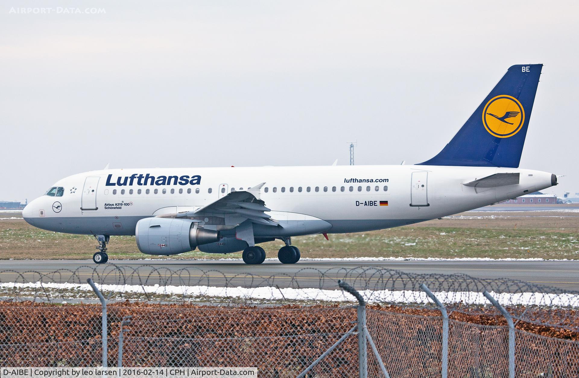 D-AIBE, 2010 Airbus A319-112 C/N 4511, Copenhagen 14.2.16