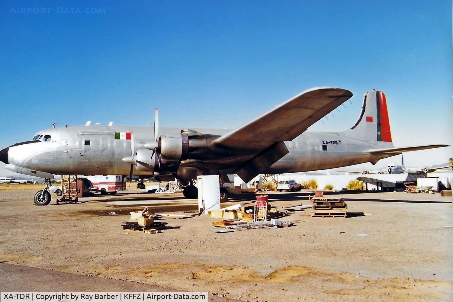 XA-TDR, Douglas VC-118A Liftmaster (DC-6A) C/N 44633, Douglas DC-6C-118A [44633] (Confederate Air Force) Mesa-Falcon Field~N 17/10/1998