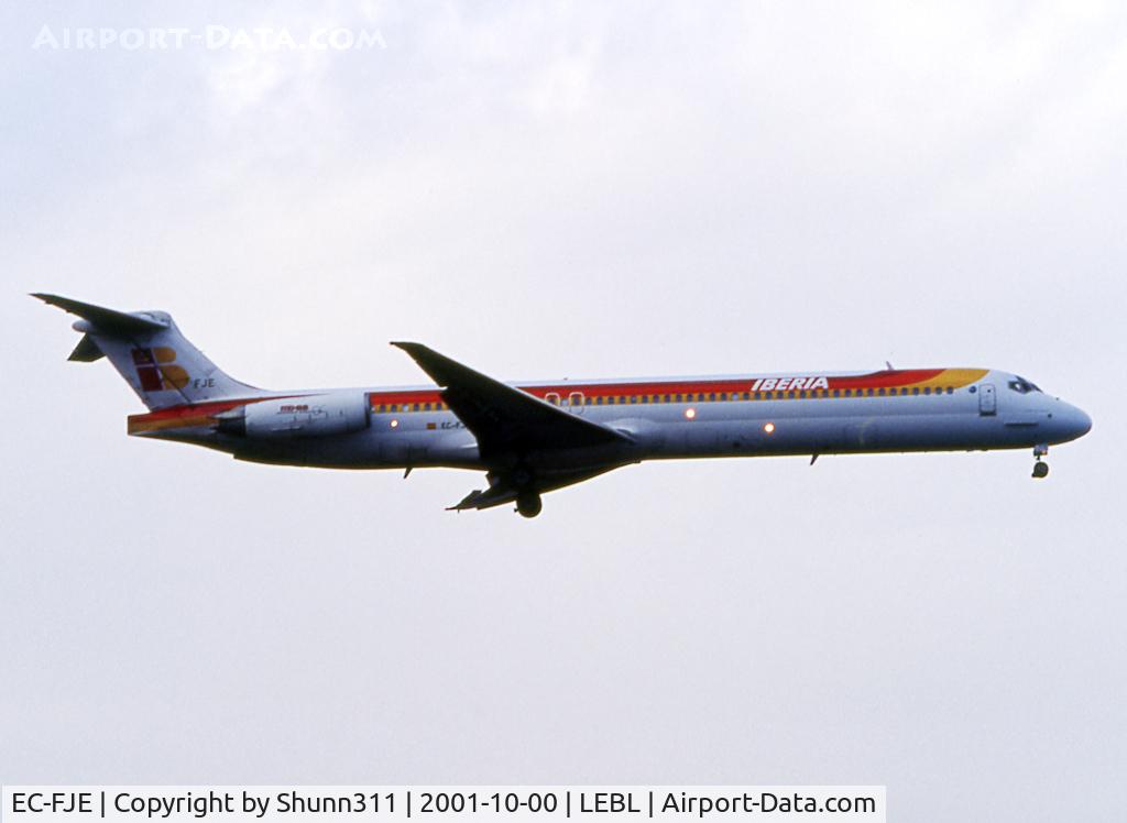 EC-FJE, 1991 McDonnell Douglas MD-88 C/N 53197, Landing rwy 25