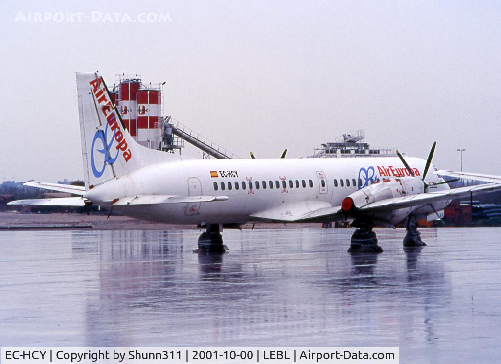 EC-HCY, 1989 British Aerospace ATP(F) C/N 2013, Parked at the Cargo apron in new c/s after demise...