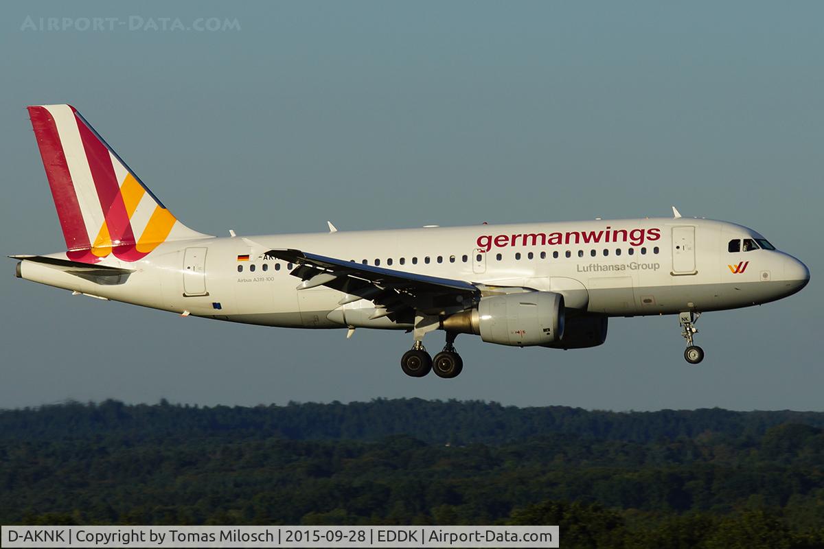 D-AKNK, 1999 Airbus A319-112 C/N 1077, 