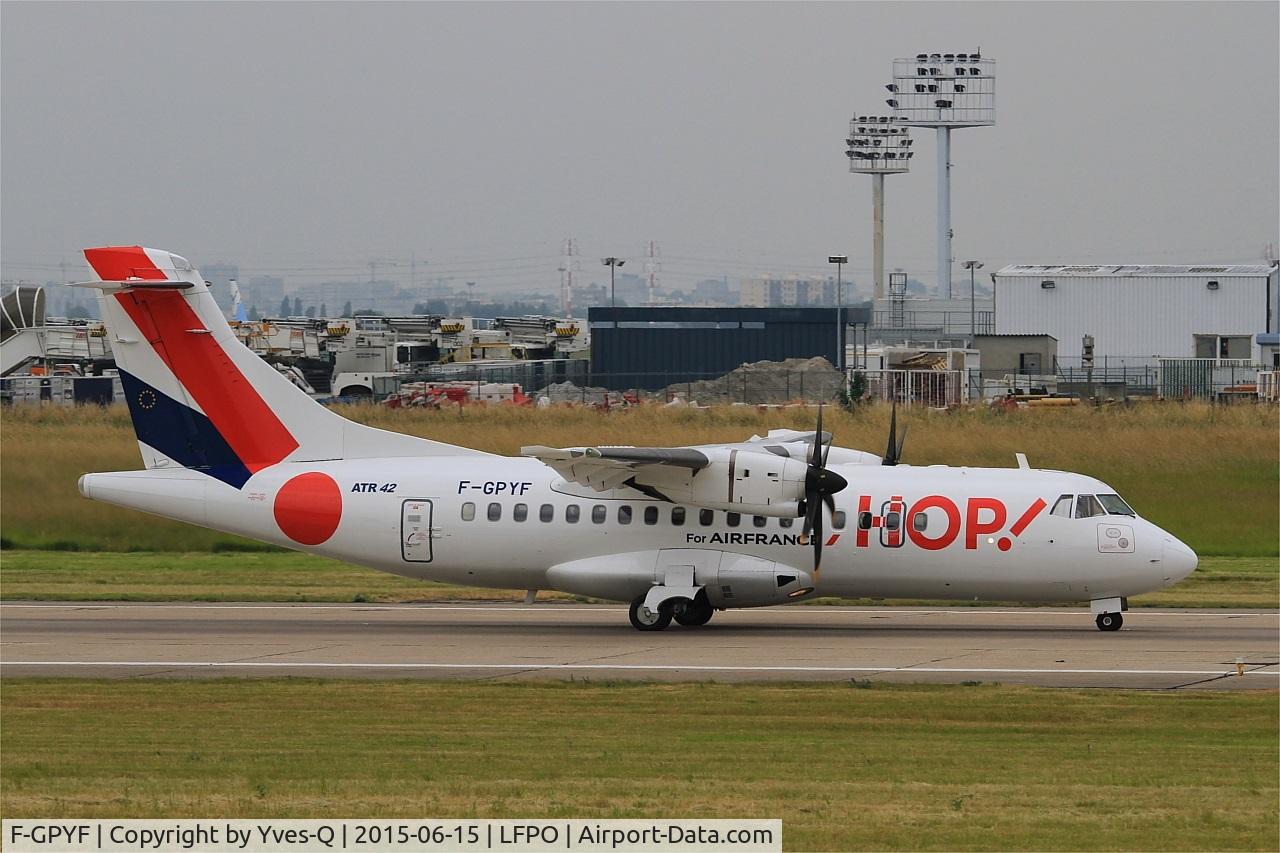 F-GPYF, 1995 ATR 42-500 C/N 495, ATR 42-500, Take off run rwy 08, Paris-Orly Airport (LFPO-ORY)