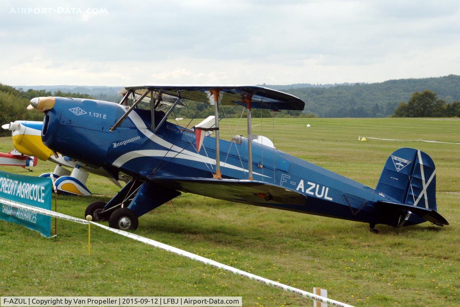 F-AZUL, CASA 1-131E Jungmann C/N 2114, CASA 1-131E Jungmann parked at Saint-Junien airfield, France