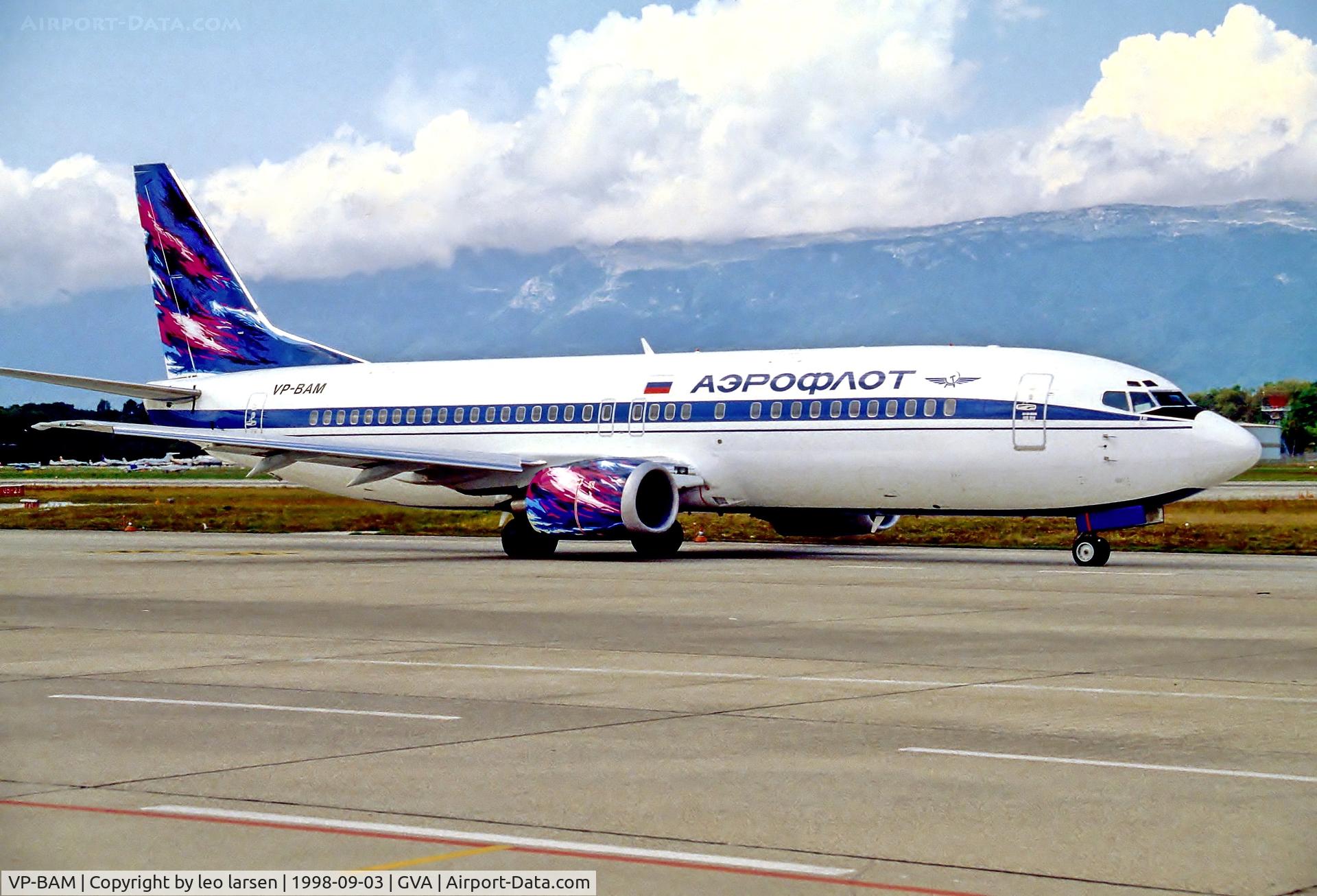VP-BAM, 1998 Boeing 737-4M0 C/N 29205, Geneva 3.9.98