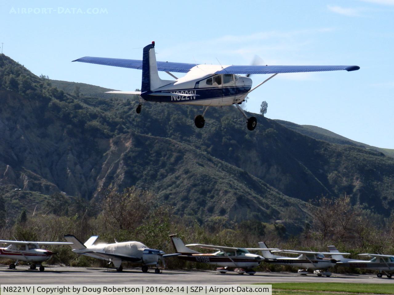 N8221V, 1966 Cessna 180H Skywagon C/N 18051723, 1966 Cessna 180H, Continental O-470-R 230 Hp, takeoff climb Rwy 22
