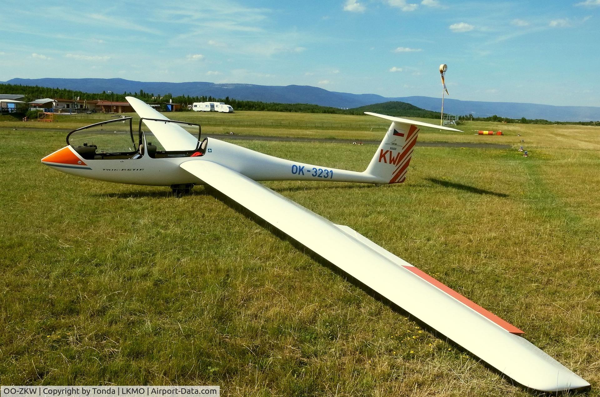 OO-ZKW, 1979 Grob G-103 Twin Astir C/N 3231, OK-3231 (ex OO-ZKW) Airport Most (LKMO) 3.7.2014
