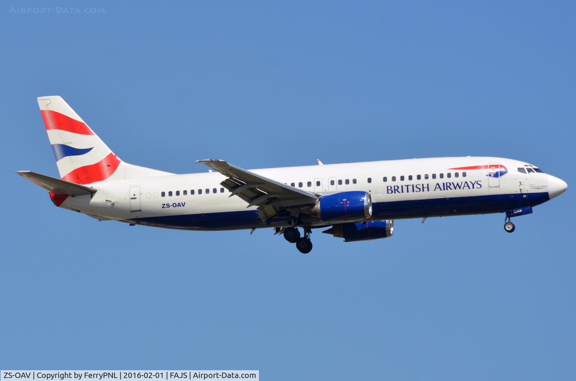 ZS-OAV, 1993 Boeing 737-4H6 C/N 27086, BA (Comair) B734 landing