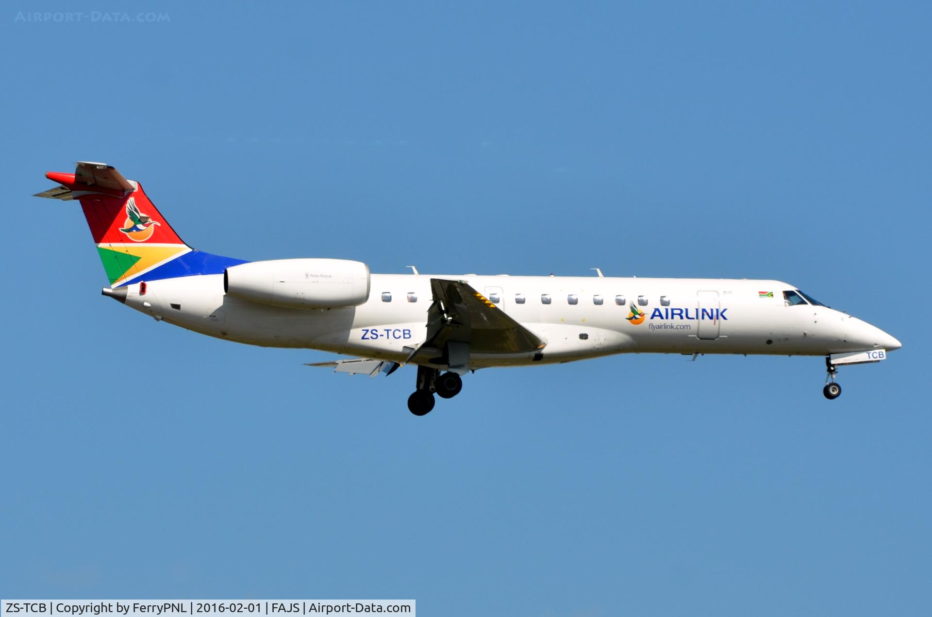 ZS-TCB, 1999 Embraer ERJ-135ER (EMB-135ER) C/N 145210, Airlink ERJ 135 formally know as SE-RAA wirh City Airline.