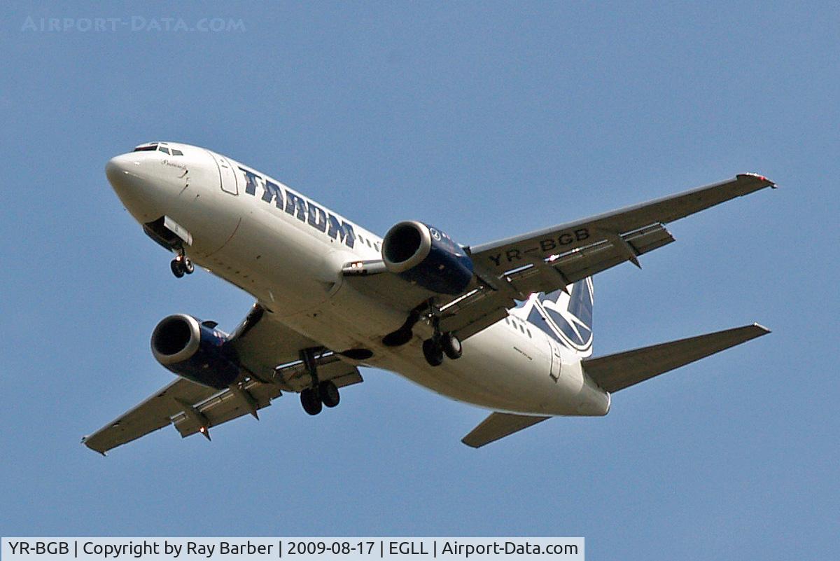 YR-BGB, 1993 Boeing 737-38J C/N 27180, Boeing 737-38J [27180] (TAROM) Home~G 17/08/2009. On approach 27R