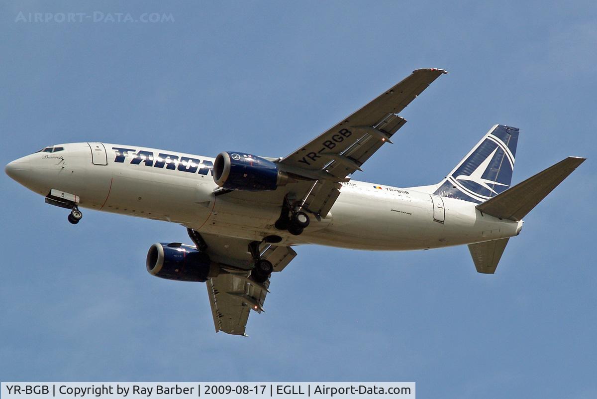 YR-BGB, 1993 Boeing 737-38J C/N 27180, Boeing 737-38J [27180] (TAROM) Home~G 17/08/2009. On approach 27R
