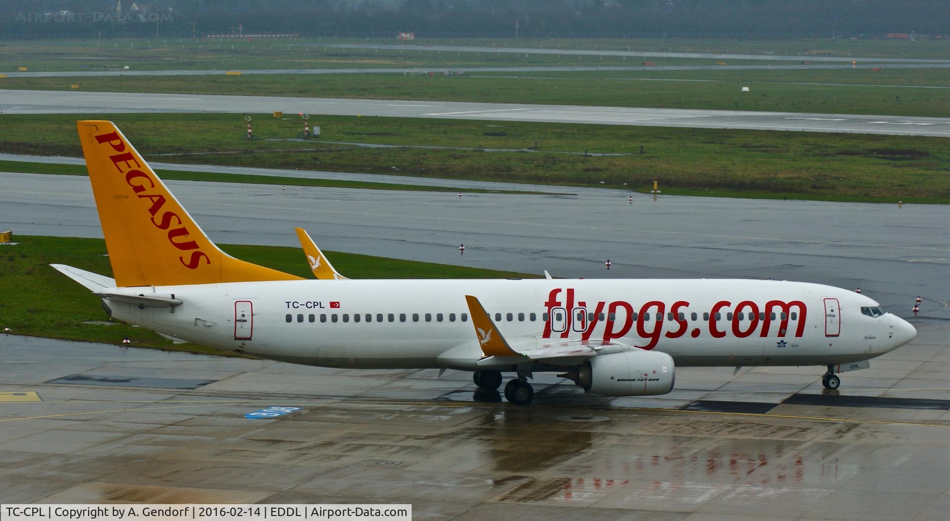 TC-CPL, 2014 Boeing 737-82R C/N 40010, Pegasus, is here at Düsseldorf Int'l(EDDL)