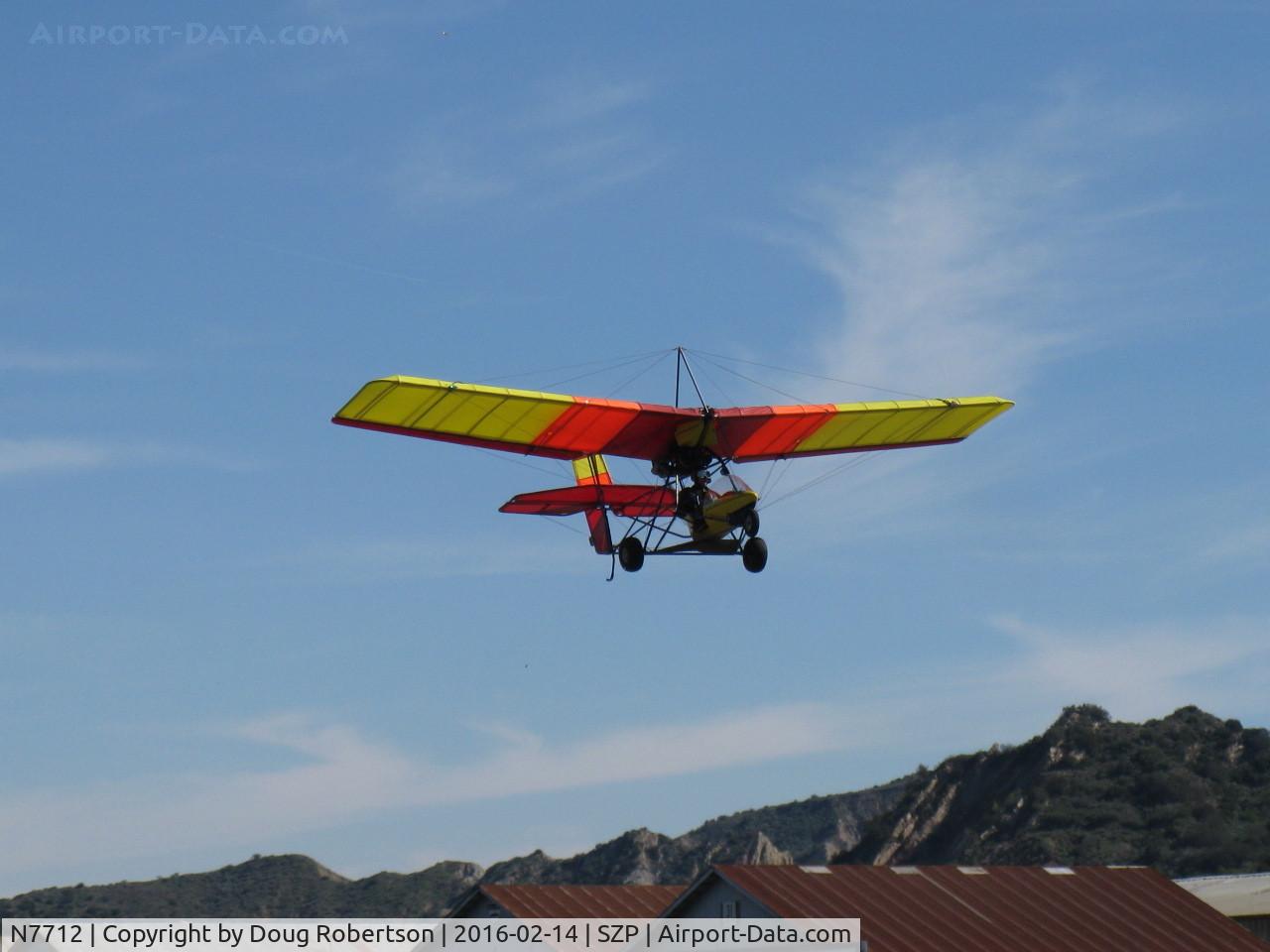 N7712, Quicksilver MXL Sport C/N 4606220, 2001 QUICKSILVER MXL SPORT, Rotax 503DCDI 52 Hp pusher 2-stroke liquid-cooled, Experimental Ultralight class, takeoff Rwy 22