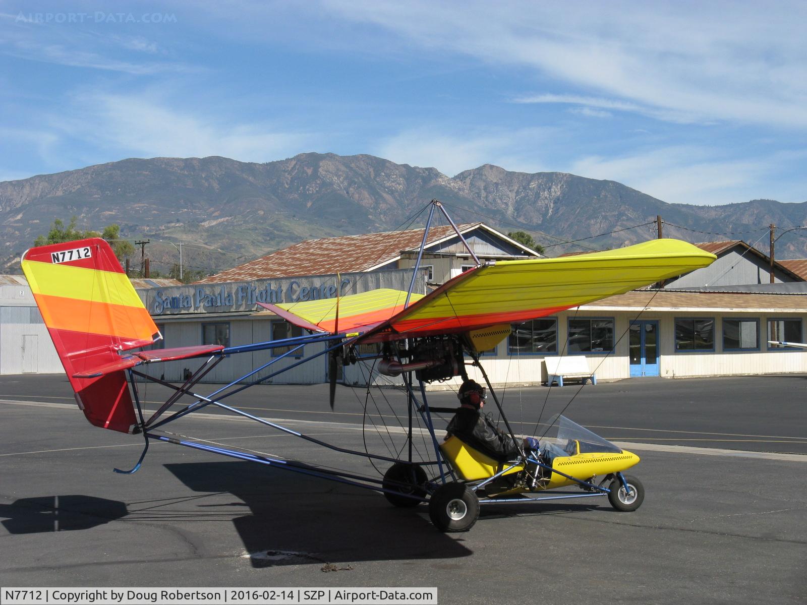 N7712, Quicksilver MXL Sport C/N 4606220, 2001 QUICKSILVER MXL SPORT, Rotax 503DCDI 52 Hp pusher 2-stroke, Experimental class Ultralight, taxi to Rwy 22