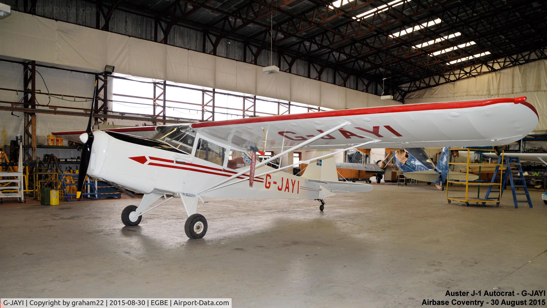 G-JAYI, 1946 Auster J-1 Autocrat C/N 2030, At Airbase Coventry