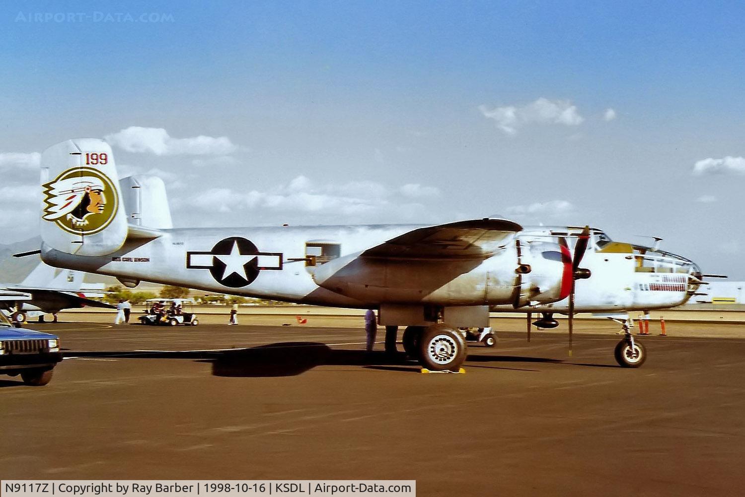 N9117Z, 1944 North American B-25J Mitchell Mitchell C/N 108-32474, North American B-25J Mitchell [108-32474] Scottsdale~N 16/10/1998