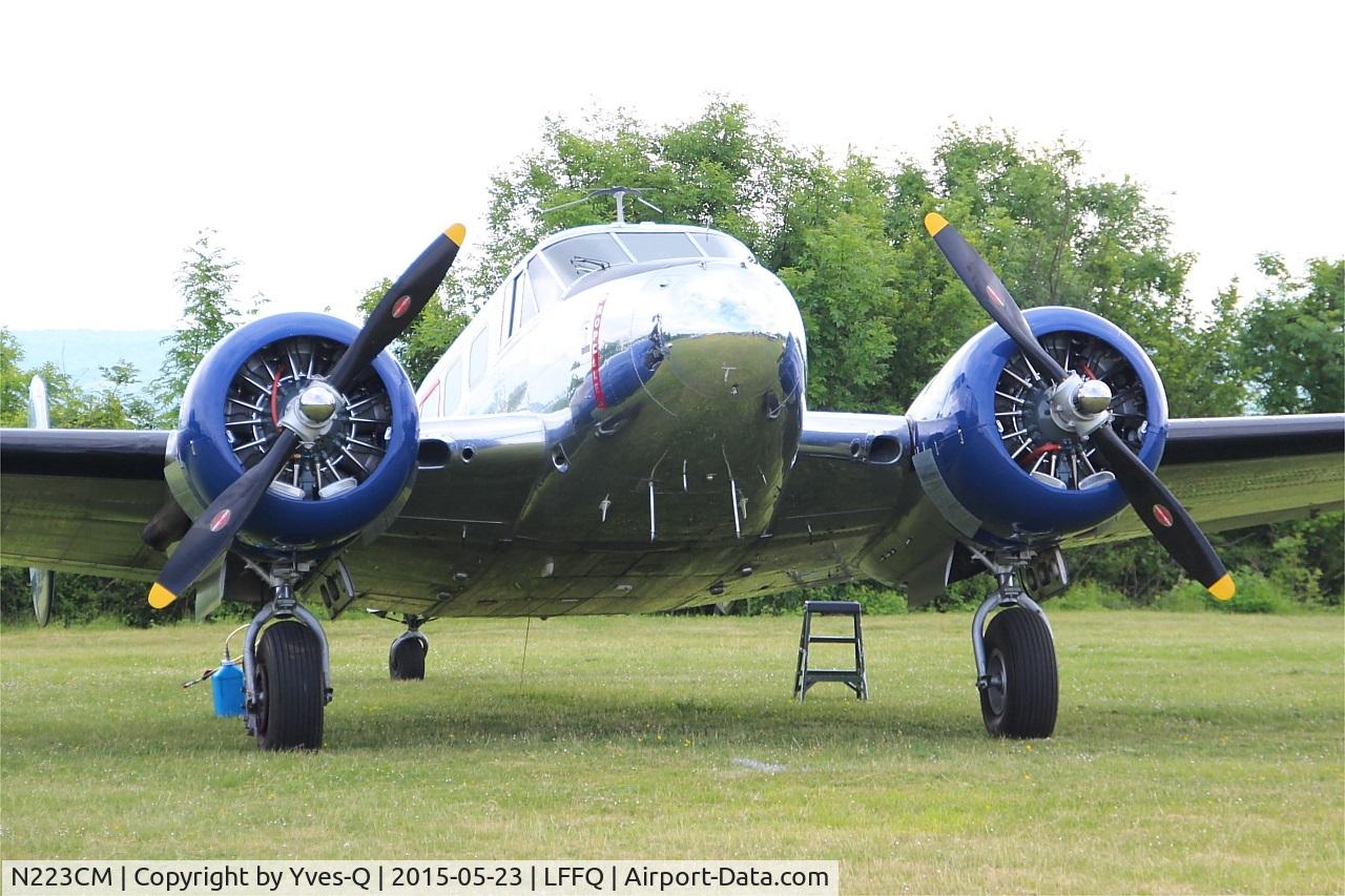 N223CM, 1952 Beech D18S C/N CA223, Beech D18S, Static display, La Ferté-Alais airfield (LFFQ) Airshow 2015