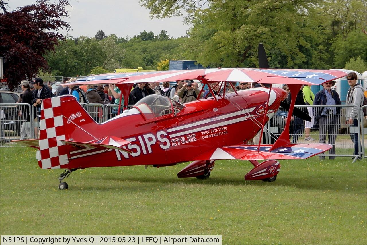 N51PS, 2008 Aviat Pitts S-2C Special C/N 6087, Aviat Pitts S-2C Special, Static display, La Ferté-Alais airfield (LFFQ) Airshow 2015