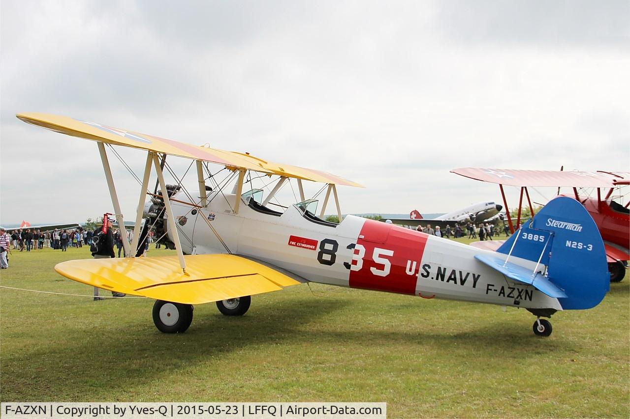 F-AZXN, 1942 Boeing A75N1 (PT-17) C/N 75-3885, Boeing A75N1(PT17), Static display, La Ferté-Alais Airfield (LFFQ) Air show 2015