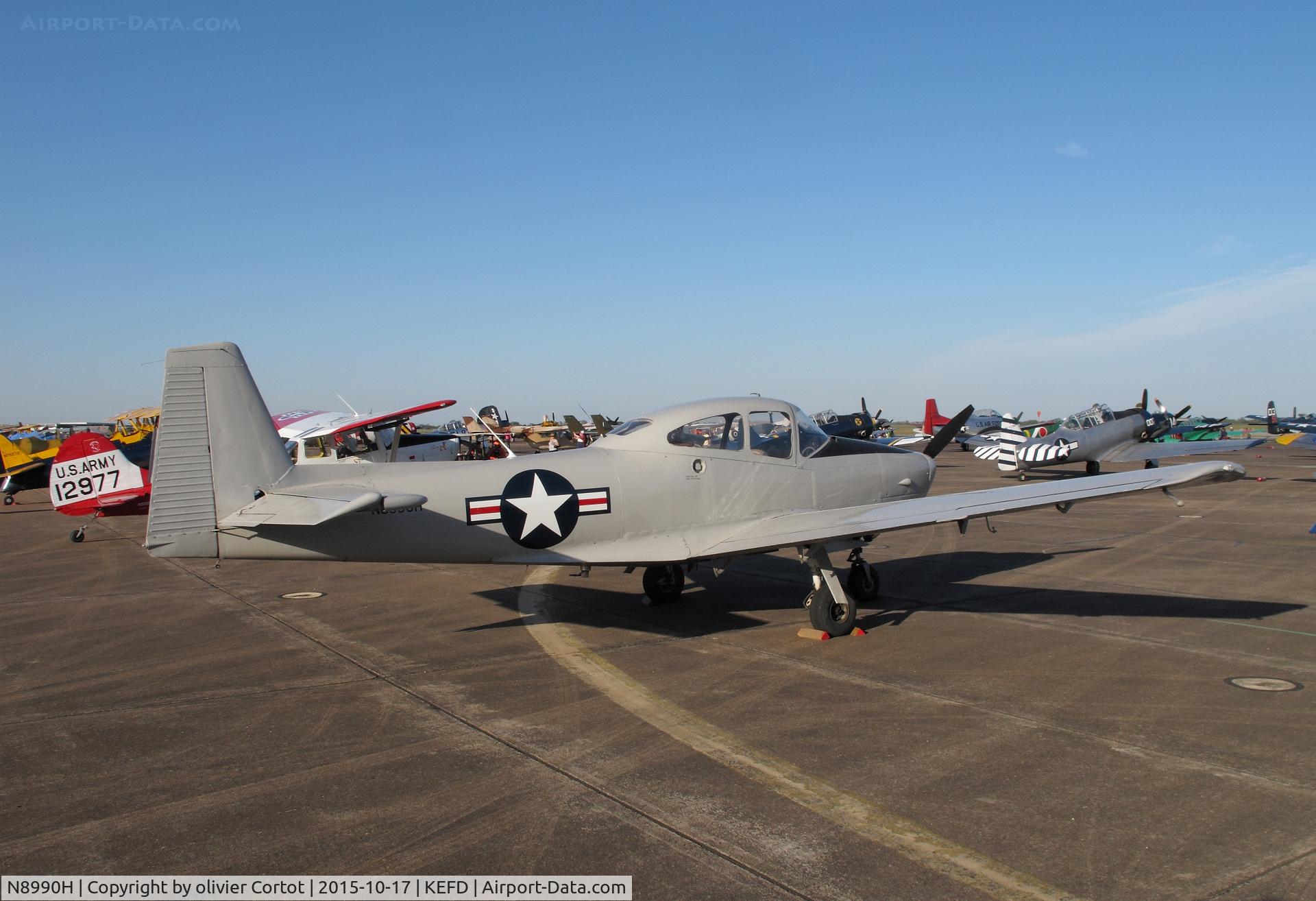 N8990H, 1947 North American Navion C/N NAV-4-990, sad grey paint...