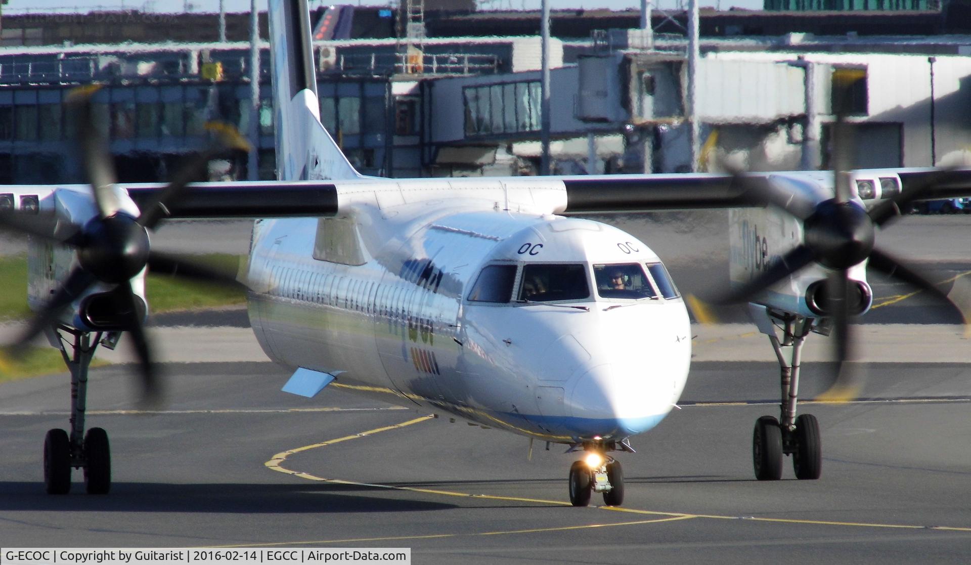 G-ECOC, 2007 De Havilland Canada DHC-8-402Q Dash 8 C/N 4197, At Manchester