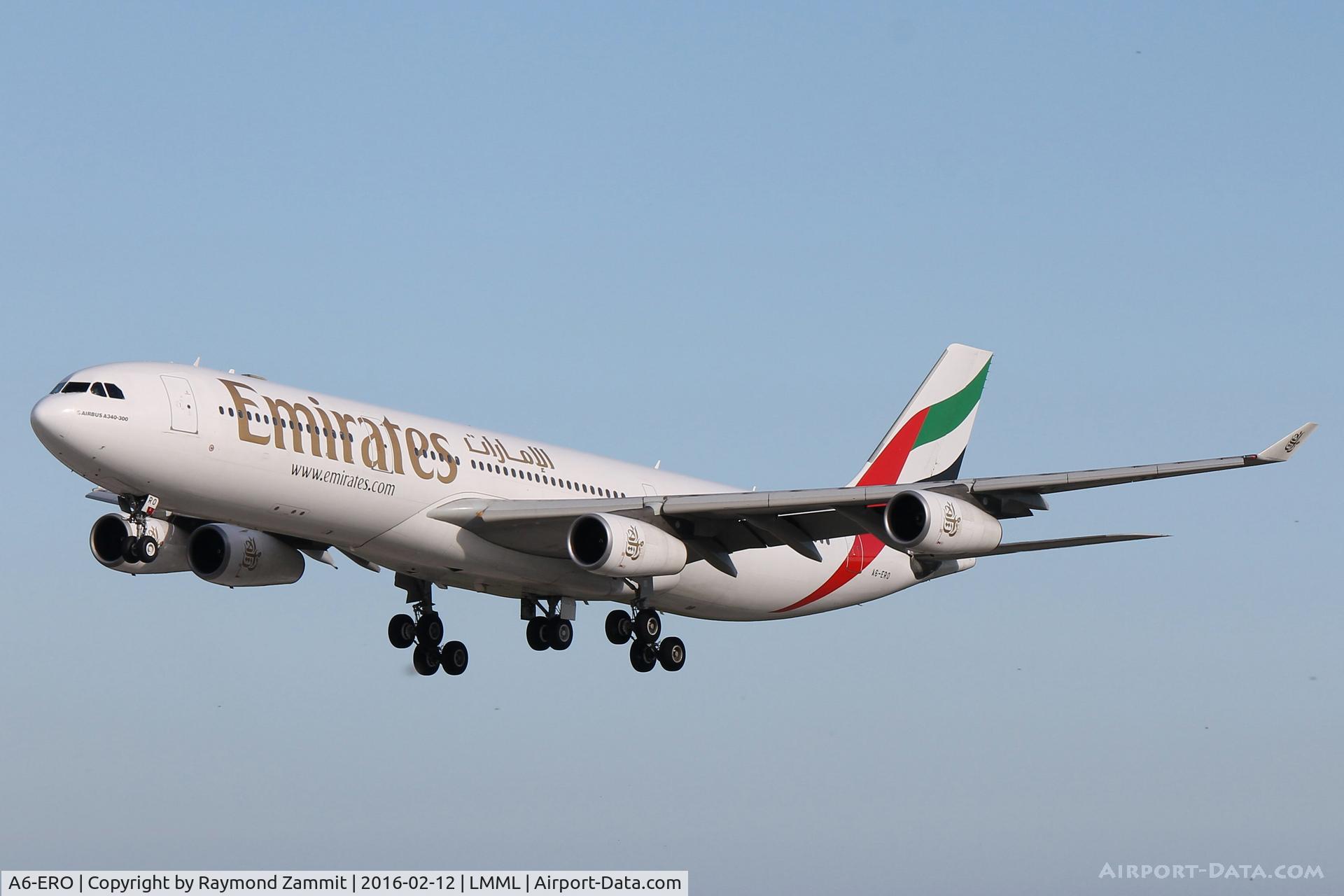 A6-ERO, 1997 Airbus A340-313 C/N 163, A340 A6-ERO Emirates Airlines