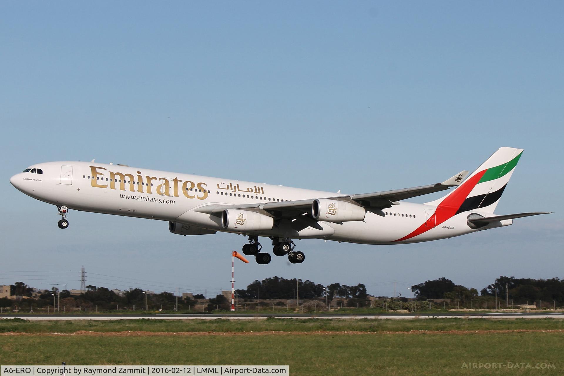 A6-ERO, 1997 Airbus A340-313 C/N 163, A340 A6-ERO Emirates Airlines