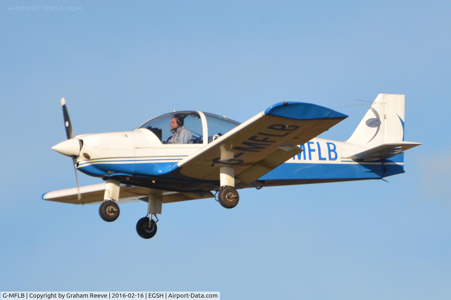 G-MFLB, 1997 Robin HR-200-120B C/N 321, Landing at Norwich.