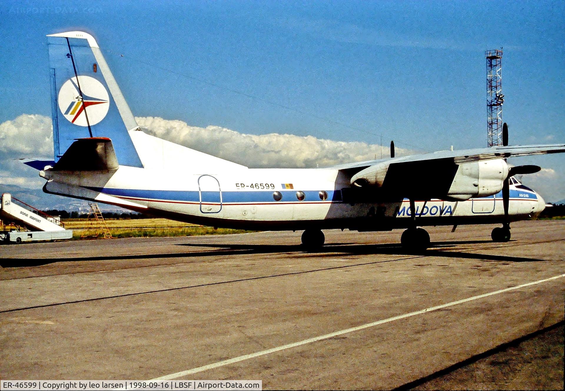 ER-46599, 1969 Antonov An-24B C/N 97305109, Sofia 16.9.98