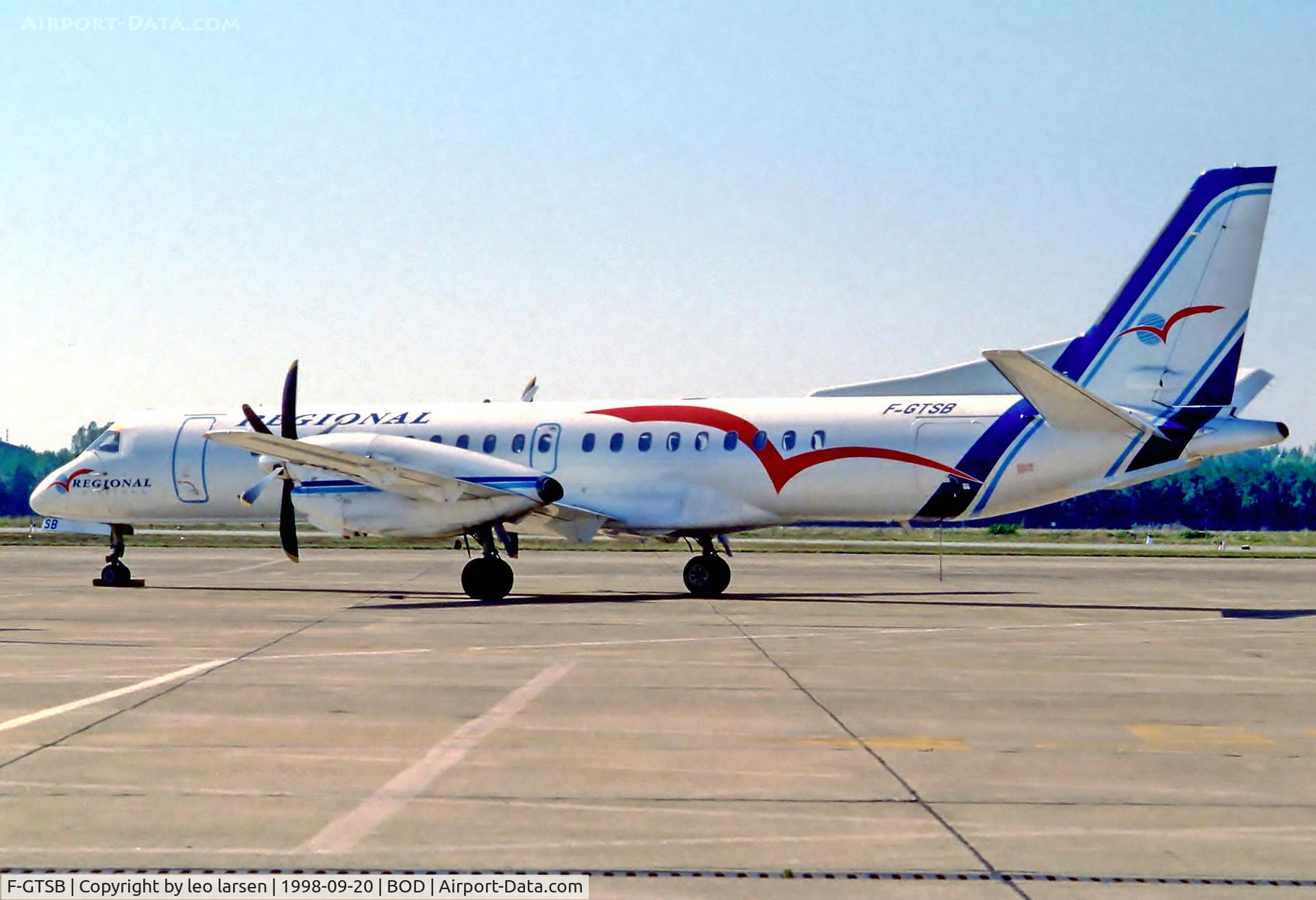 F-GTSB, 1995 Saab 2000 C/N 2000-014, Bordeaux 20.9.98