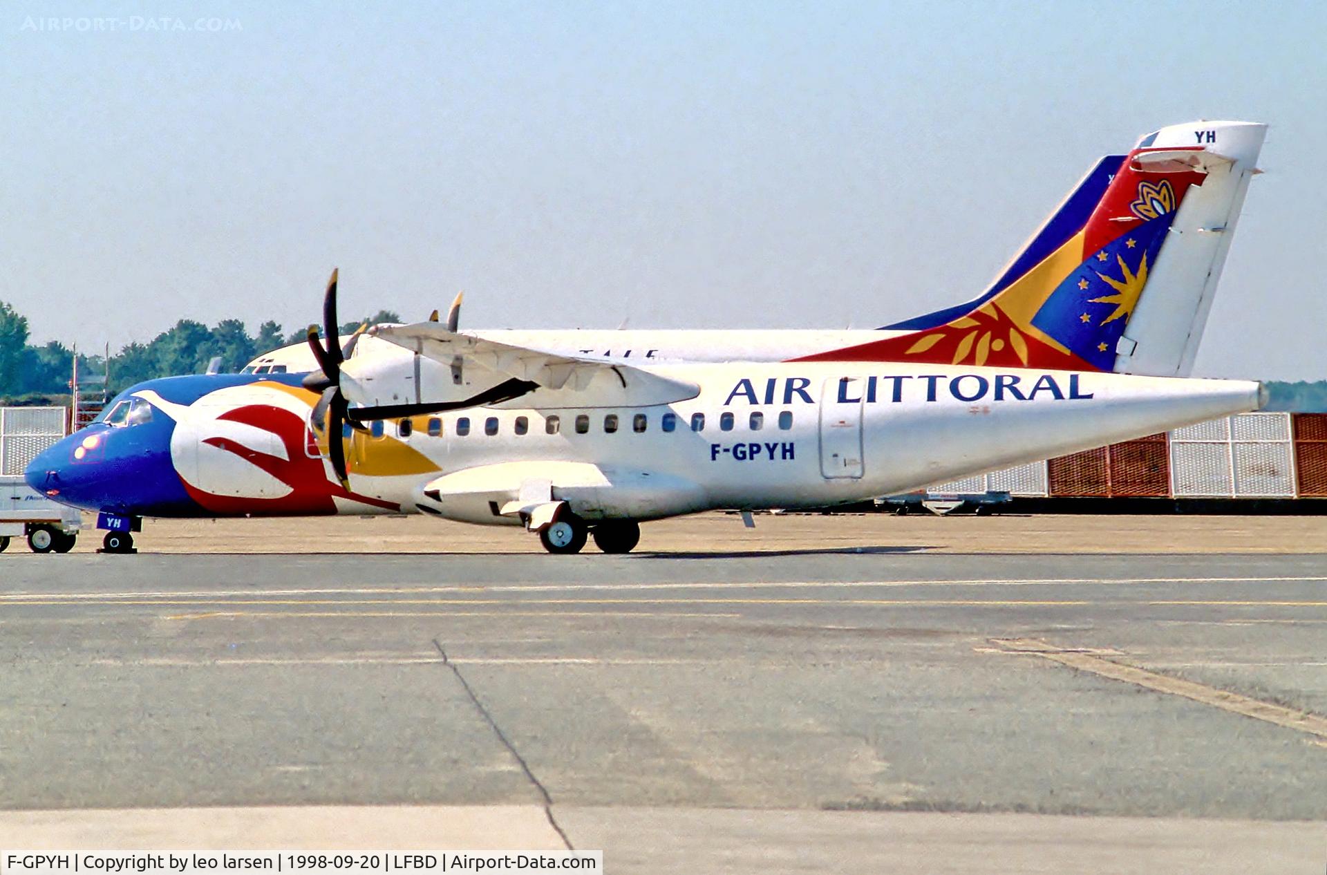 F-GPYH, 1996 ATR 42-500 C/N 522, Bordeaux 20.9.98