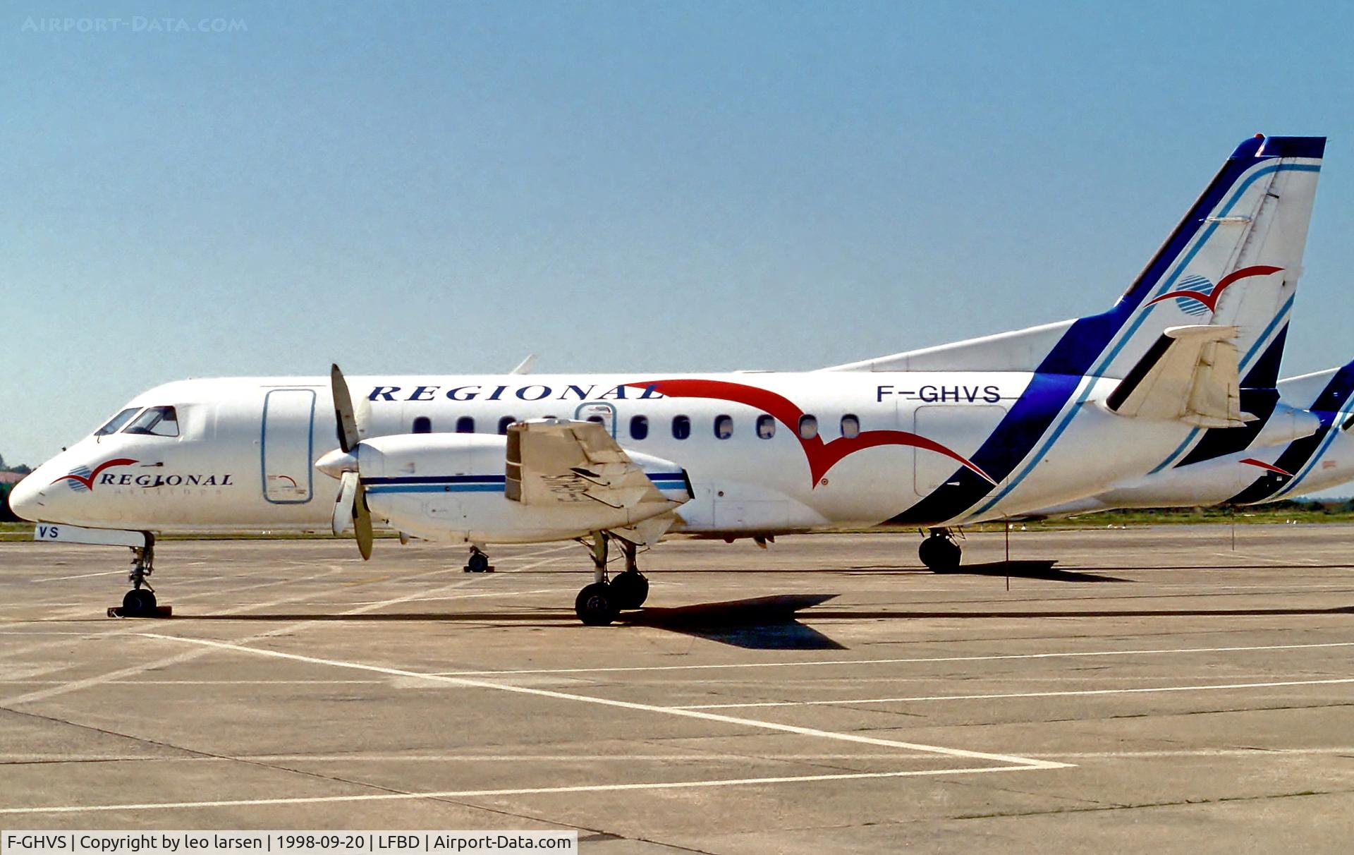 F-GHVS, 1991 Saab 340B C/N 340B-230, Bordeaux 20.9.98