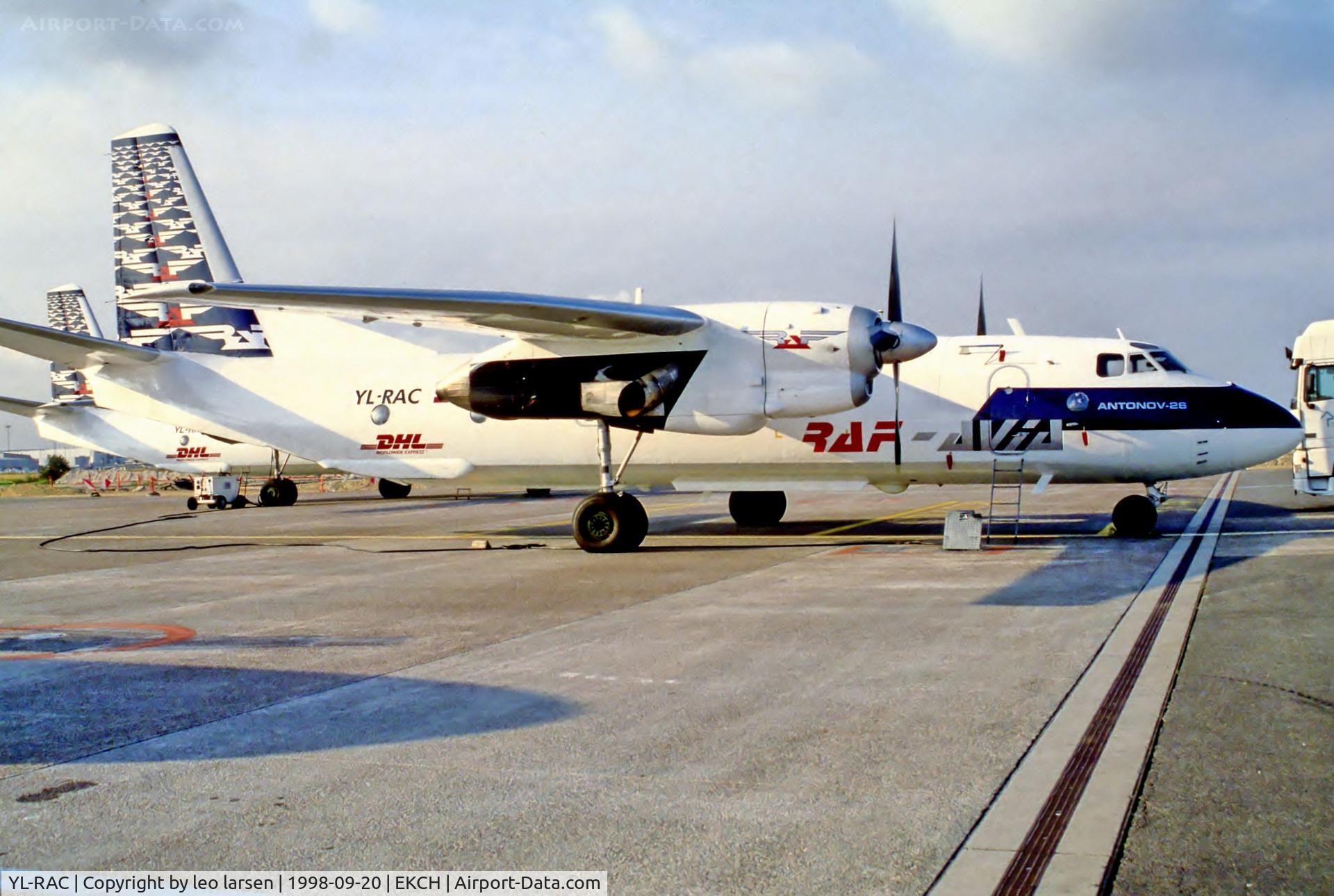 YL-RAC, 1980 Antonov An-26B C/N 7309903, Copenhagen 20.9.98