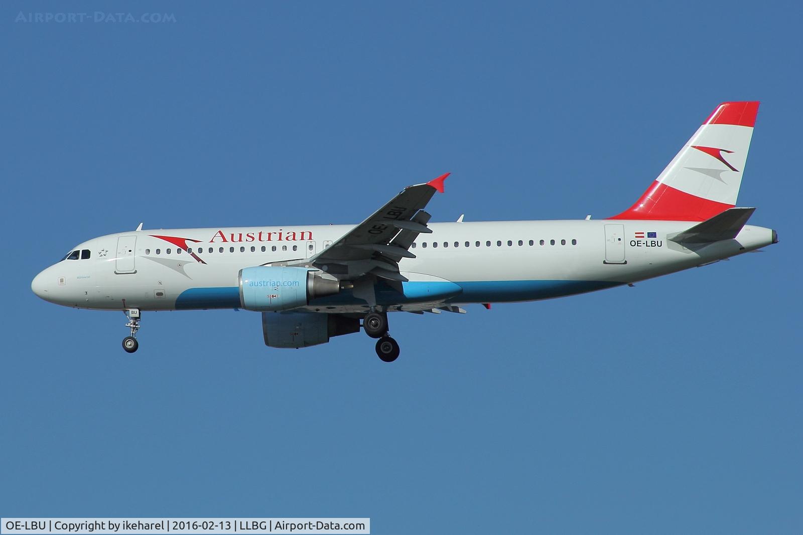 OE-LBU, 2001 Airbus A320-214 C/N 1478, Flight from Vienna on final approach to runway 30.
