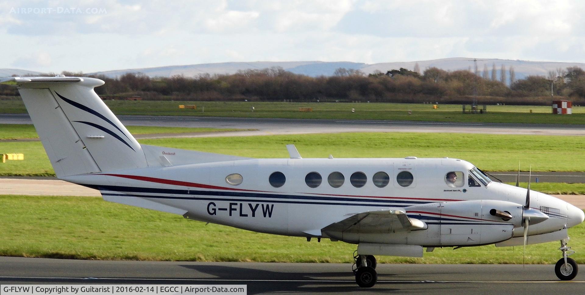 G-FLYW, 1977 Beech 200 Super King Air C/N BB-209, At Manchester