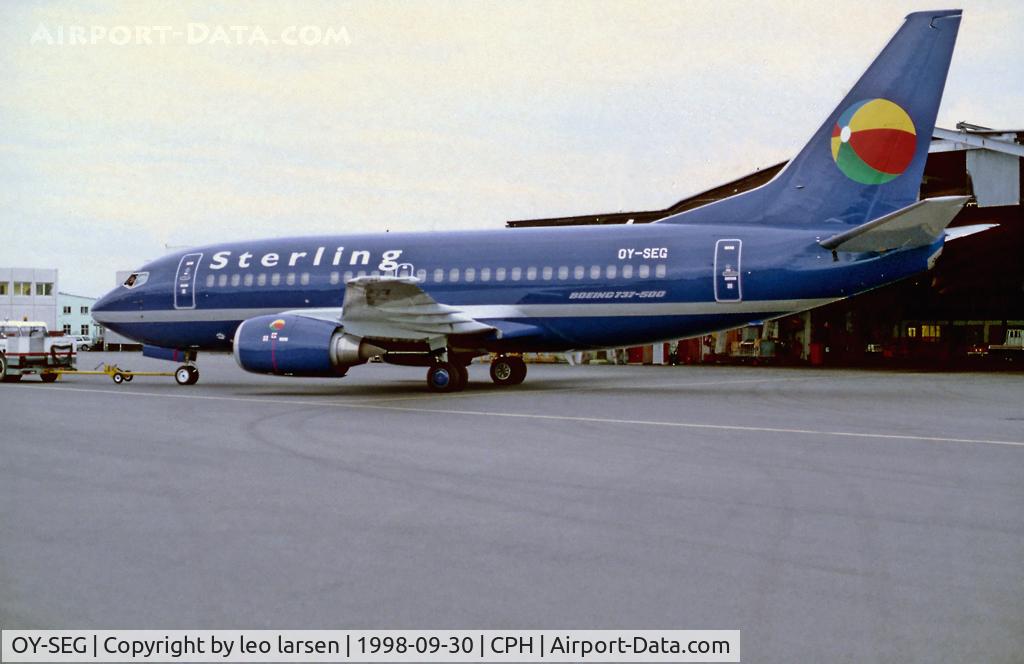 OY-SEG, 1992 Boeing 737-59D C/N 26419, Copenhagen 30.9.98
