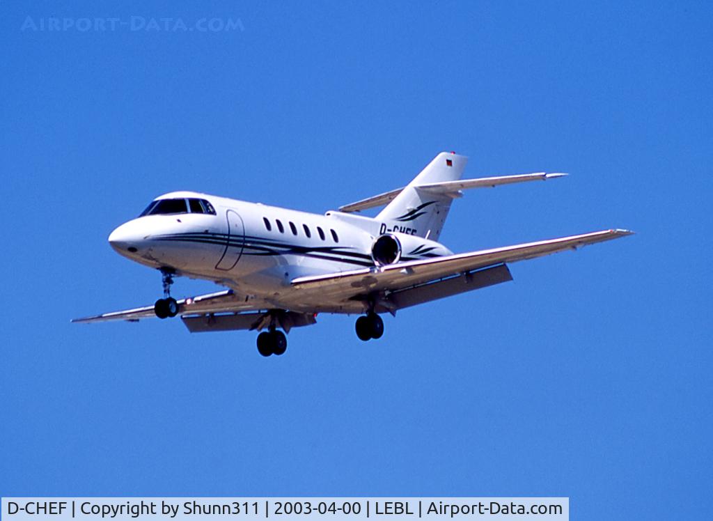 D-CHEF, 2000 Raytheon Hawker 800XP C/N 258514, Landing rwy 25