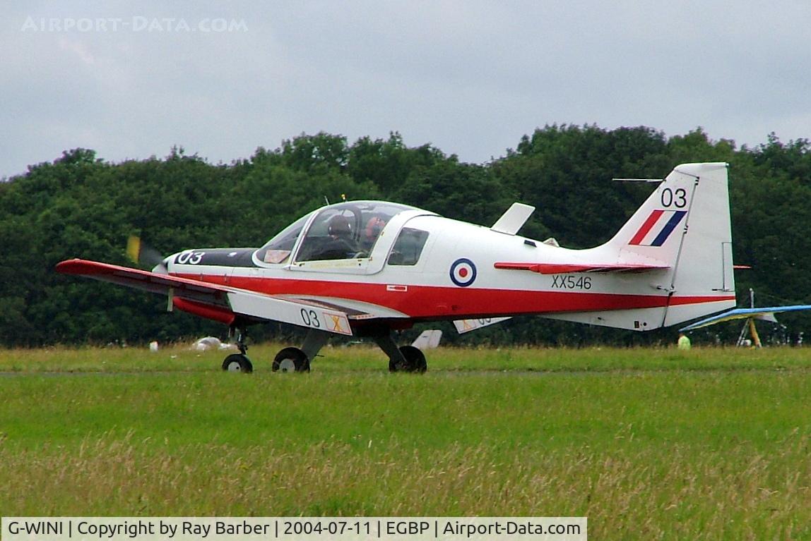 G-WINI, 1973 Scottish Aviation Bulldog T.1 C/N BH120/238, Scottish Aviation SA.120 T.1 Bulldog [BH120/238] Kemble~G 11/07/2004