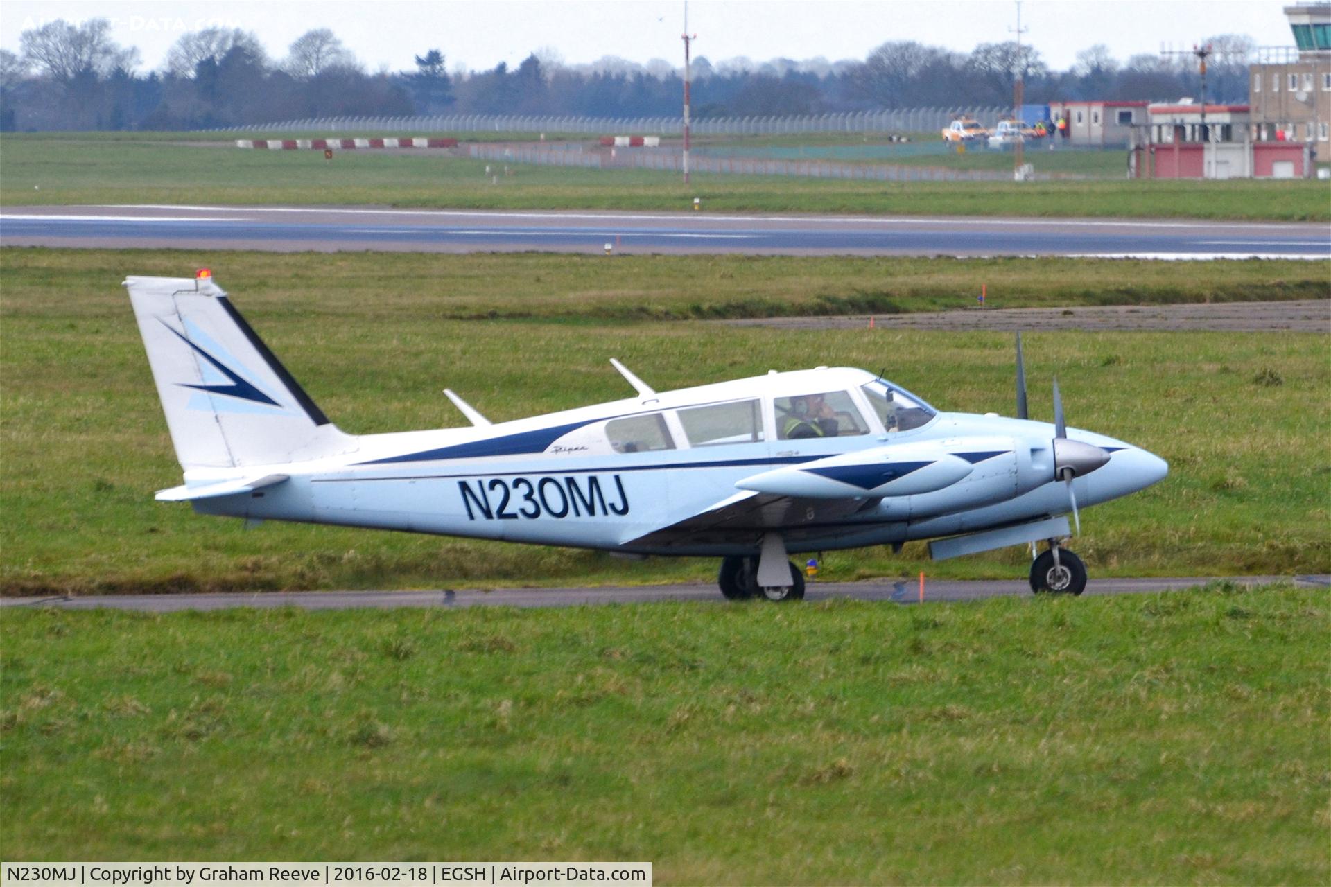 N230MJ, Piper PA-30 Twin Comanche Twin Comanche C/N 30-1302, About to depart from Norwich.