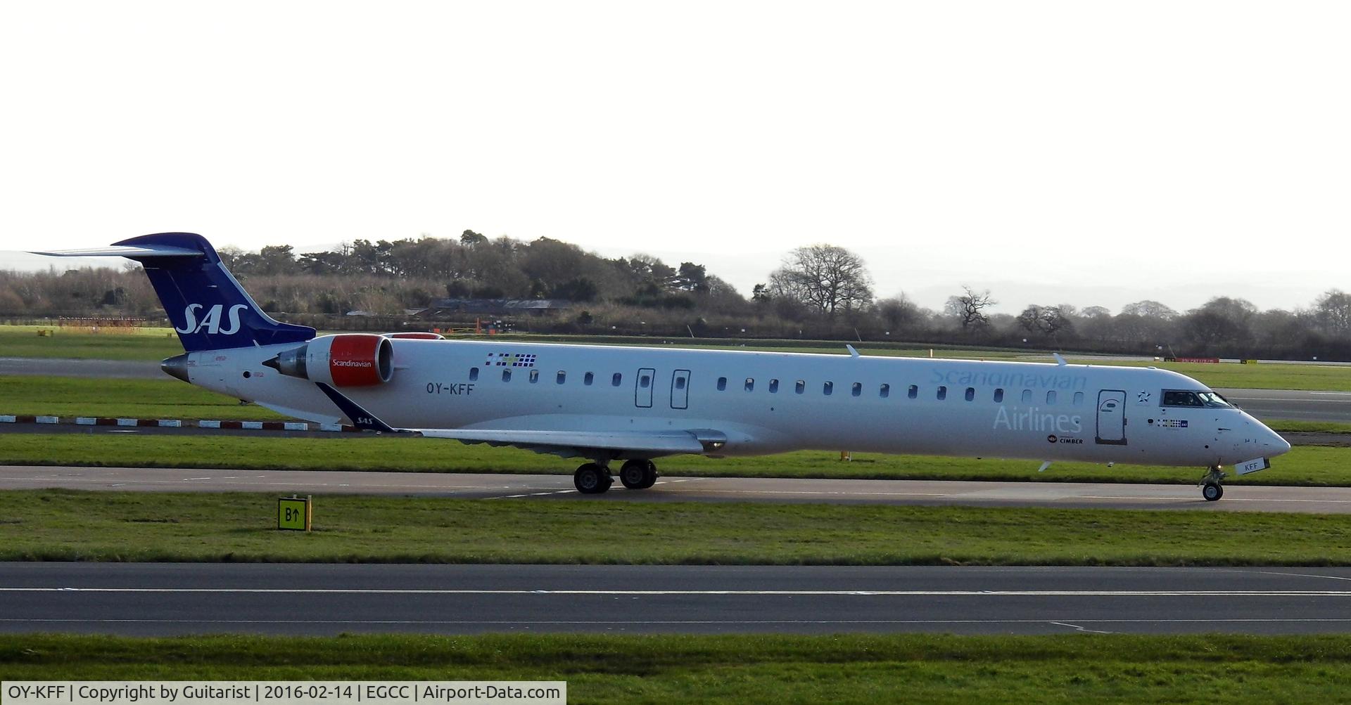 OY-KFF, 2009 Bombardier CRJ-900 (CL-600-2D24) C/N 15231, At Manchester