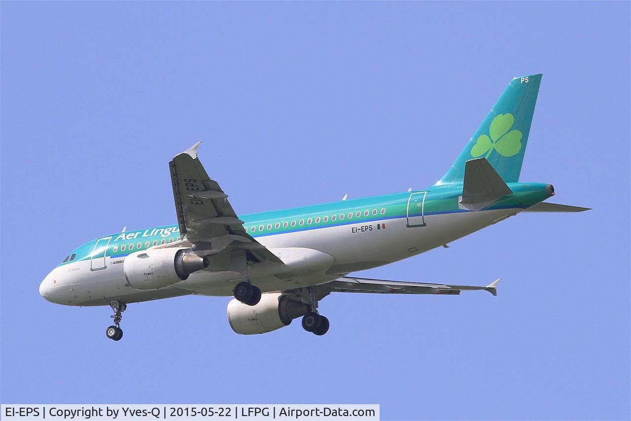 EI-EPS, 2008 Airbus A319-111 C/N 3377, Airbus A319-111, Short approach rwy 27R, Roissy Charles De Gaulle Airport (LFPG-CDG)