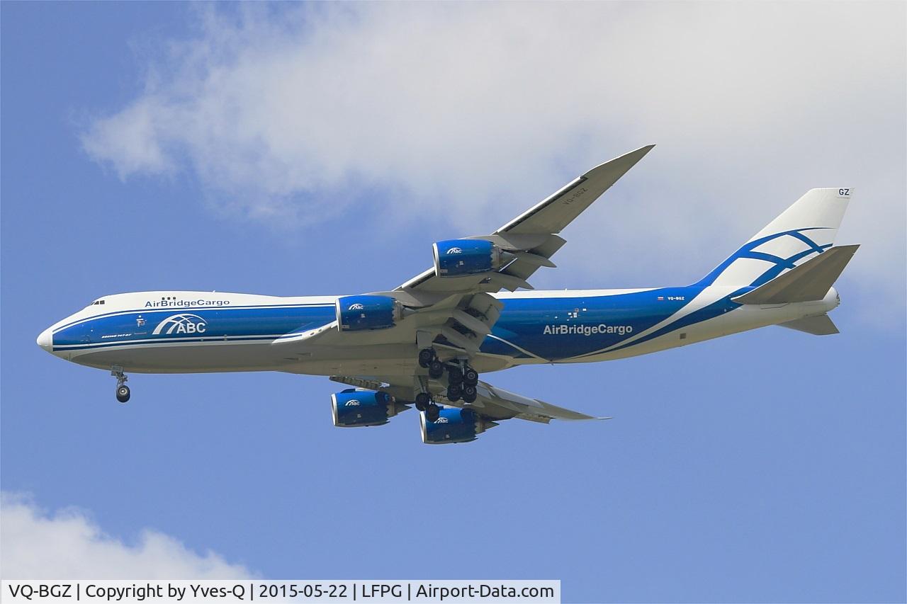 VQ-BGZ, 2012 Boeing 747-8HVF/SCD C/N 37580, Boeing 747-8HVF, Short approach rwy 27R, Roissy Charles De Gaulle Airport (LFPG-CDG)