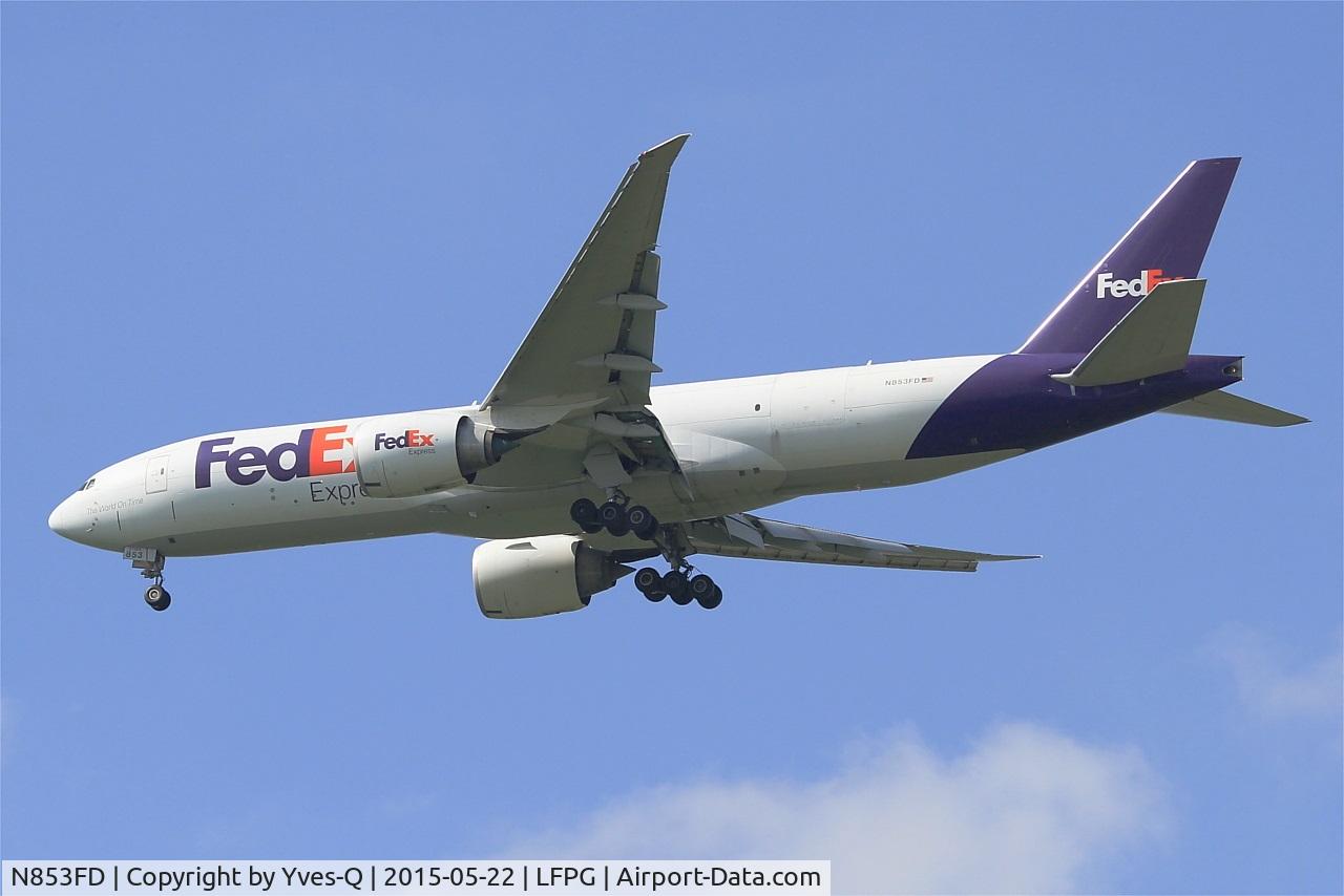 N853FD, 2009 Boeing 777-FS2 C/N 37724, Boeing 777-FS2, Short approach rwy 27R, Roissy Charles De Gaulle Airport (LFPG-CDG)