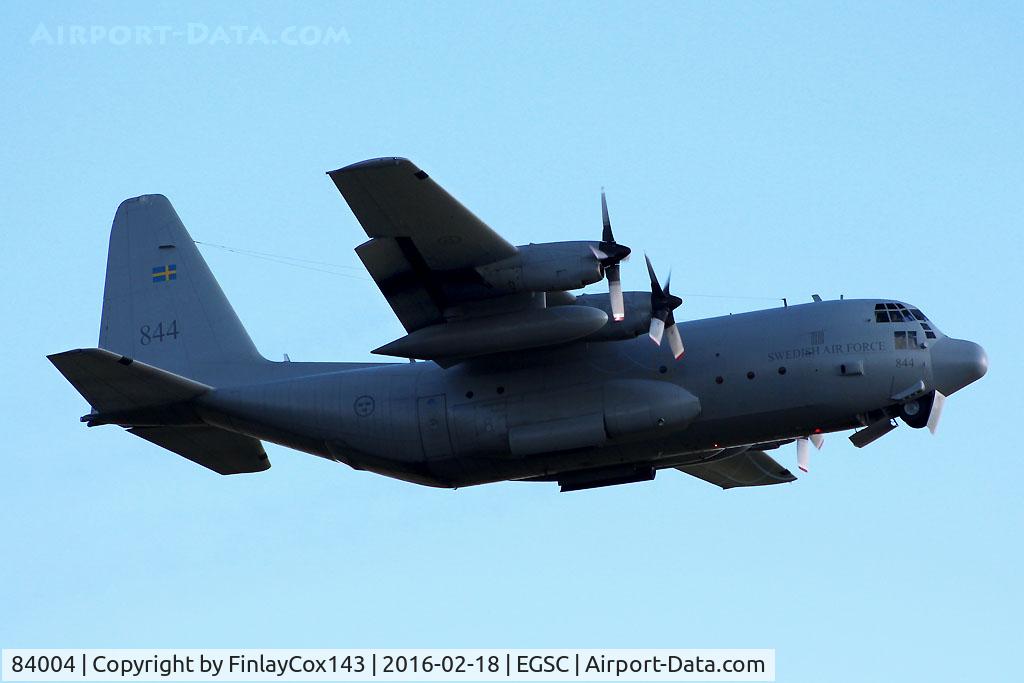 84004, Lockheed C-130H Hercules C/N 382-4881, Departing as SVF806 from Cambridge (CBG) to Satenas (ESIB)