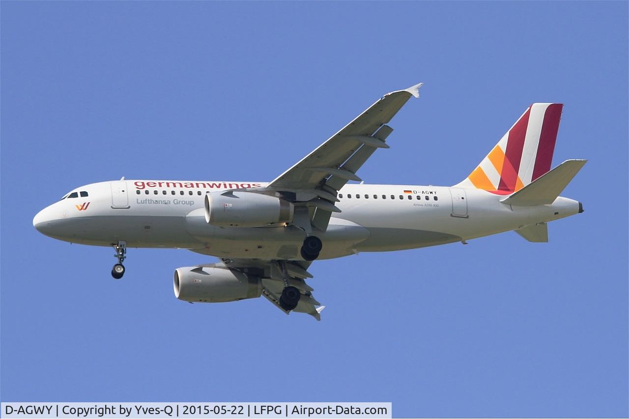 D-AGWY, 2013 Airbus A319-132 C/N 5941, Airbus A319-132, Short approach rwy 27R, Roissy Charles De Gaulle Airport (LFPG-CDG)