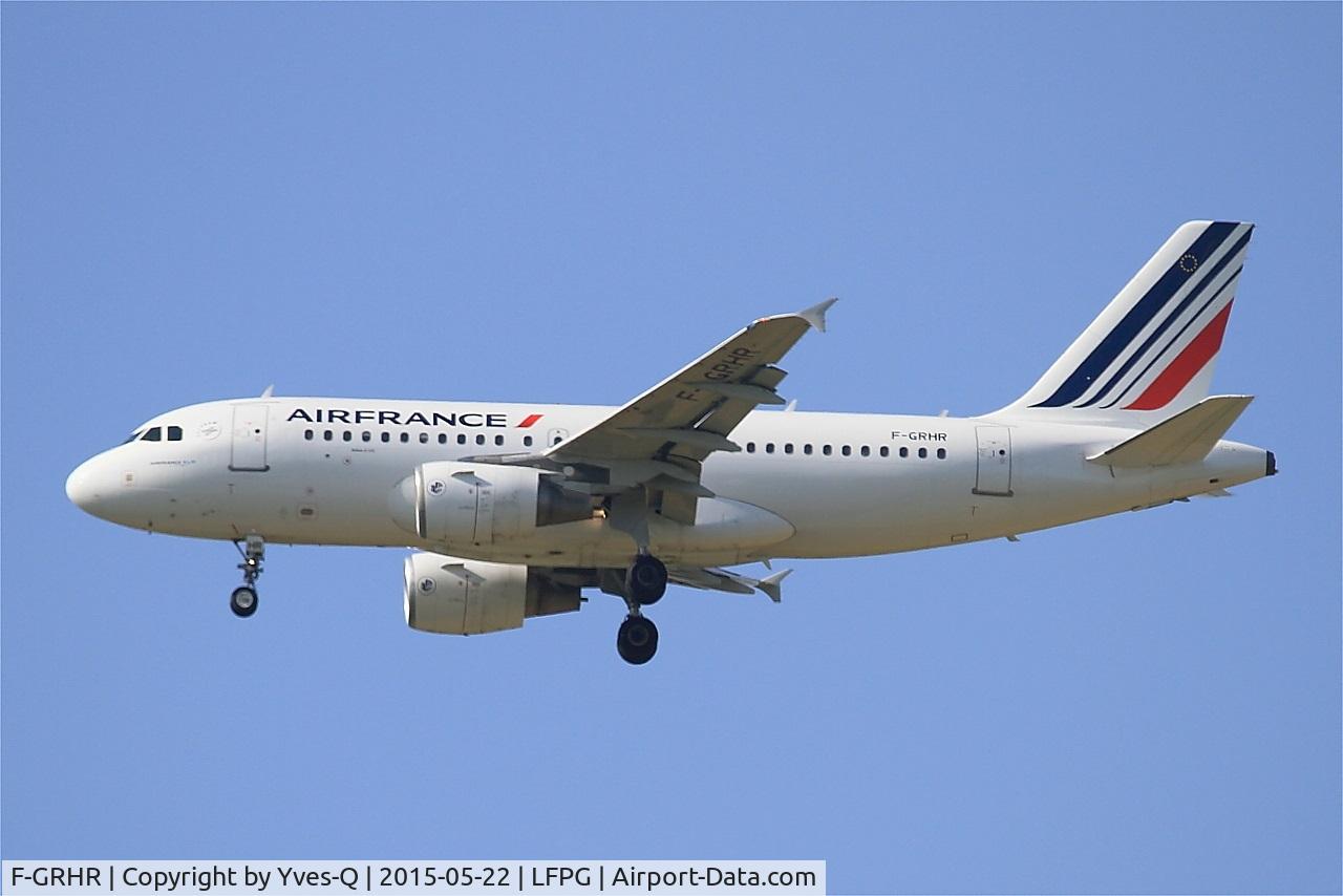 F-GRHR, 2001 Airbus A319-111 C/N 1415, Airbus A319-111, Short approach rwy 27R, Roissy Charles De Gaulle Airport (LFPG-CDG)