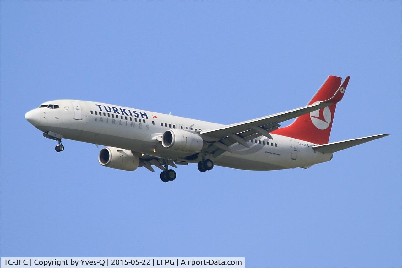 TC-JFC, 1998 Boeing 737-8F2 C/N 29765, Boeing 737-8F2, Short approach rwy 27R, Roissy Charles De Gaulle Airport (LFPG-CDG)