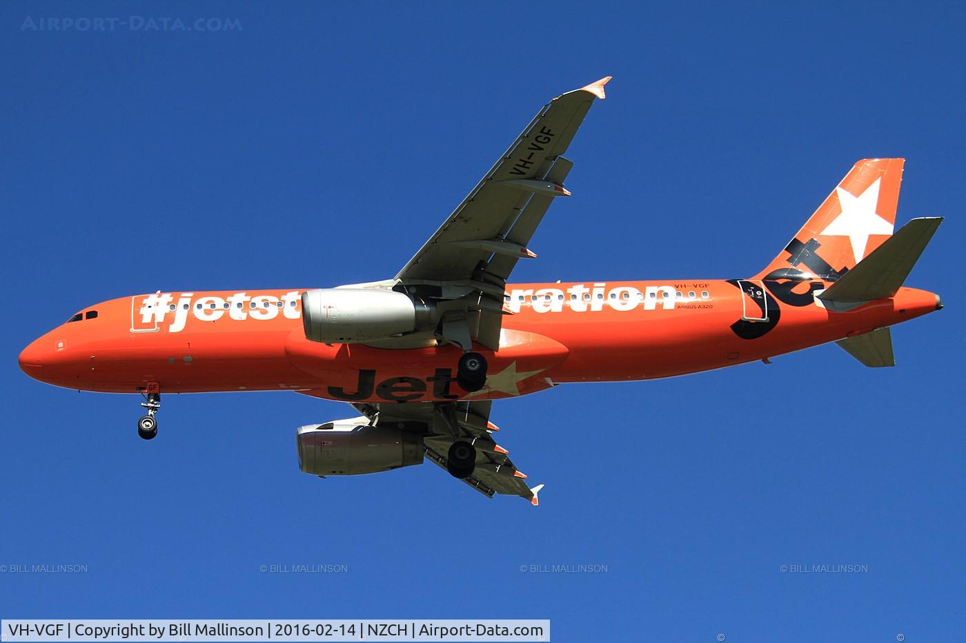 VH-VGF, 2010 Airbus A320-214 C/N 4497, JQ235 from AKL