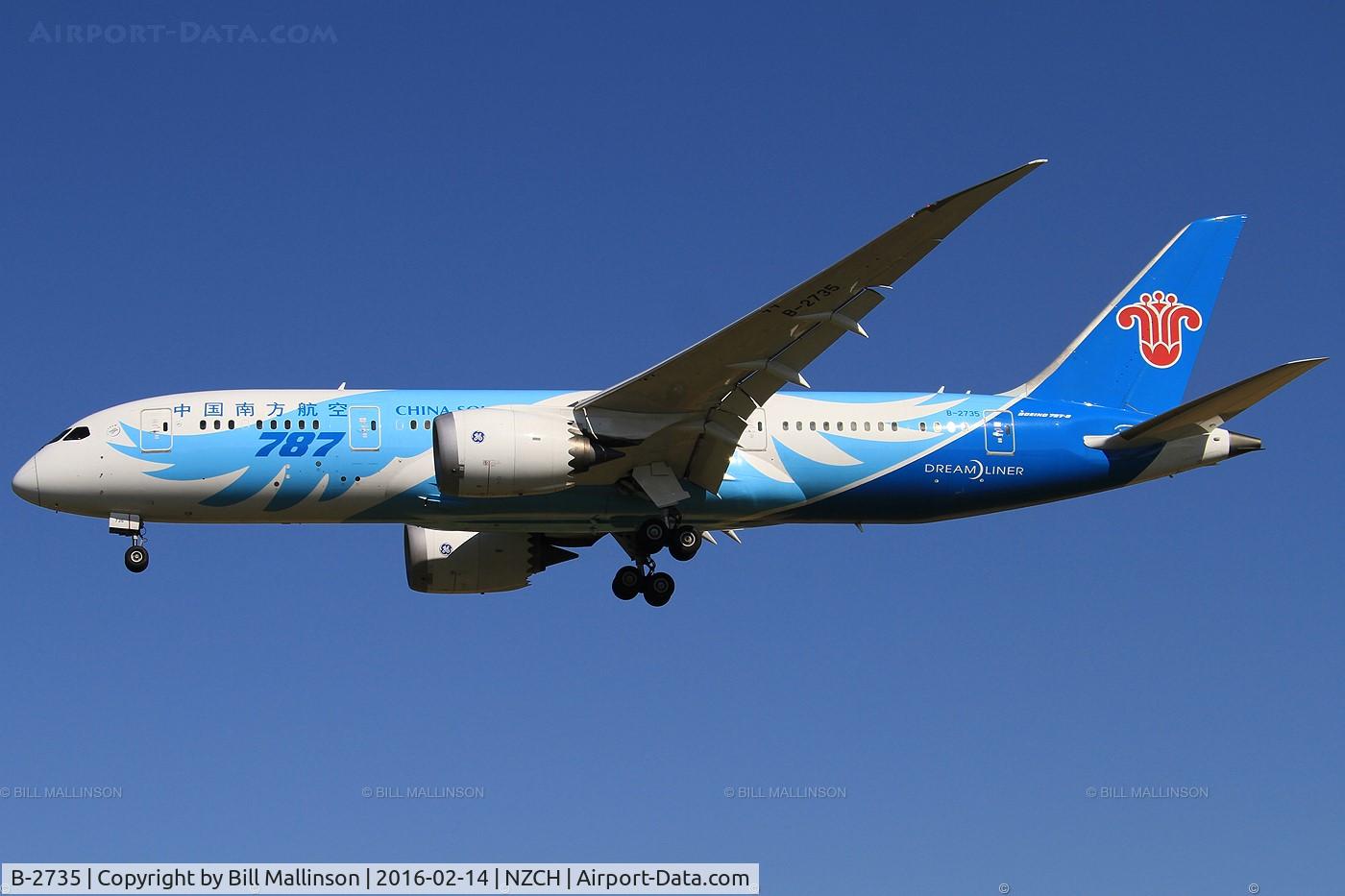 B-2735, 2013 Boeing 787-8 Dreamliner C/N 34928, CZ617 direct from CAN