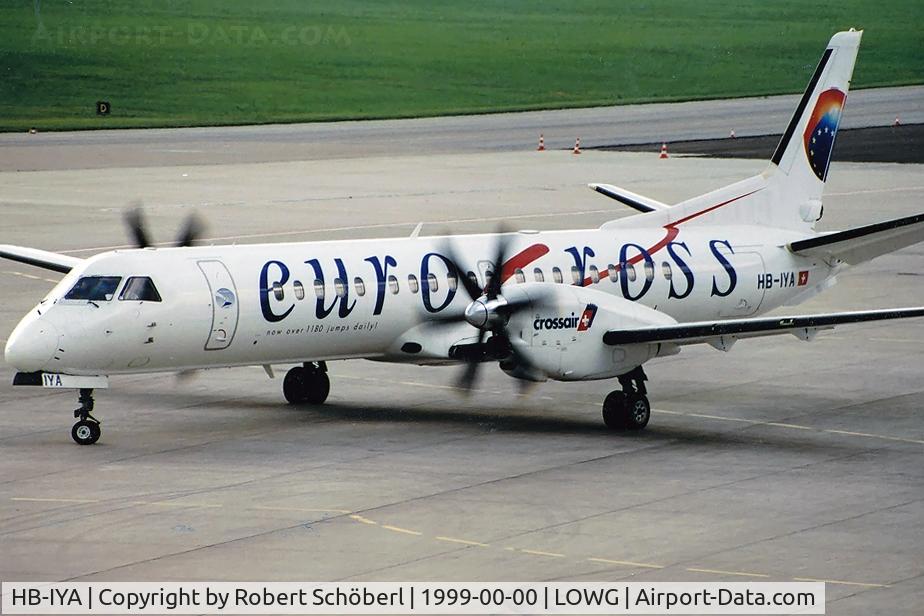 HB-IYA, 1998 Saab 2000 C/N 2000-056, HB-IYA @ LOWG
