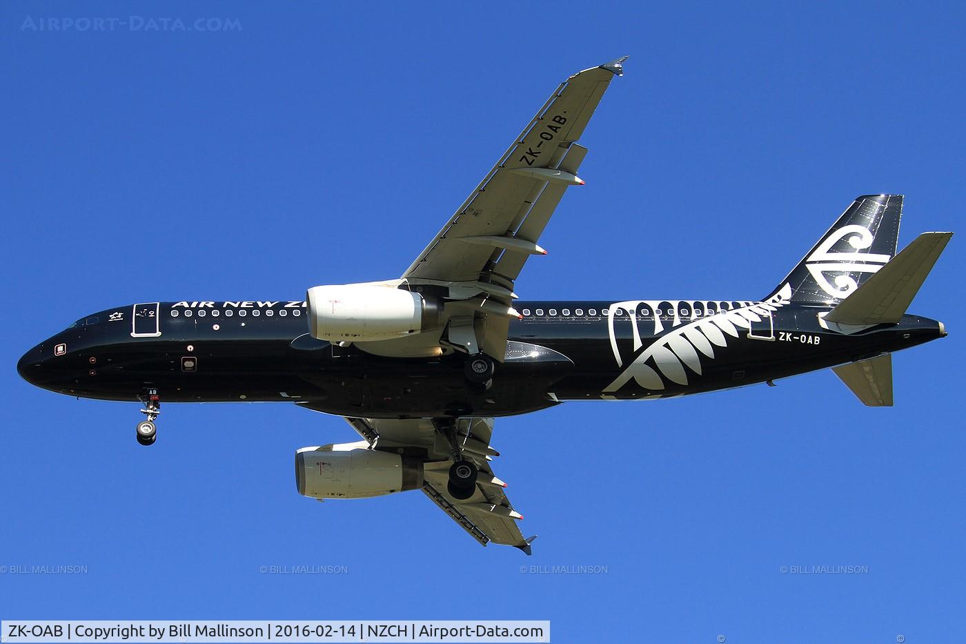 ZK-OAB, 2010 Airbus A320-232 C/N 4553, NZ539 from AKL